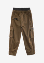 Pantalón cargo de corte relajado con doble cintura y bolsillos laterales | MWM [PS_COLORS:KHAKI]