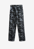Pantalón de corte recto y relajado en jacquard de chenilla con brillo | MWM [PS_COLORS:BLACK]