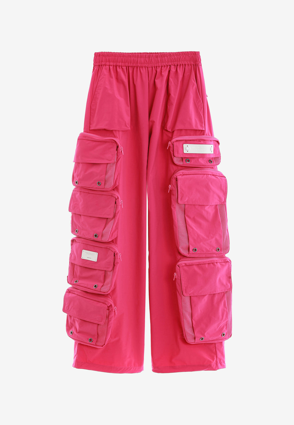 Pantalón técnico de pierna ancha con multibolsillos laterales y bajos ajustables | MWM [PS_COLORS:FUCHSIA]