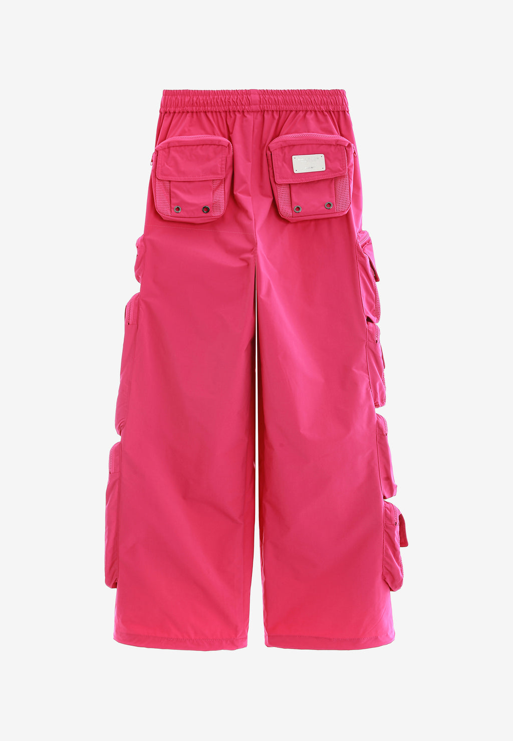 Pantalón técnico de pierna ancha con multibolsillos laterales y bajos ajustables | MWM [PS_COLORS:FUCHSIA]