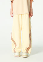 Pantalón barrel con cintas asimétricas MWM y bajos ajustables | MWM [PS_COLORS:BEIGE]