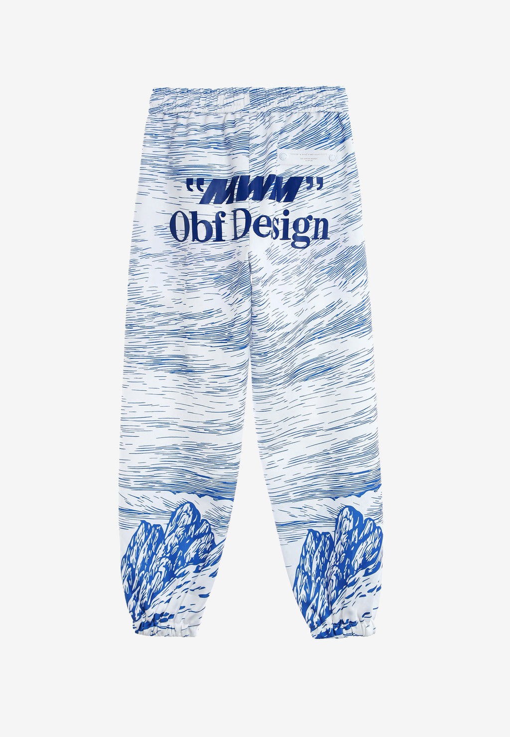 Pantalón jogger con paisaje alpino full-print y cintura elástica | MWM [PS_COLORS:BLUE]