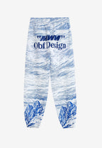 Pantalón jogger con paisaje alpino full-print y cintura elástica | MWM [PS_COLORS:BLUE]