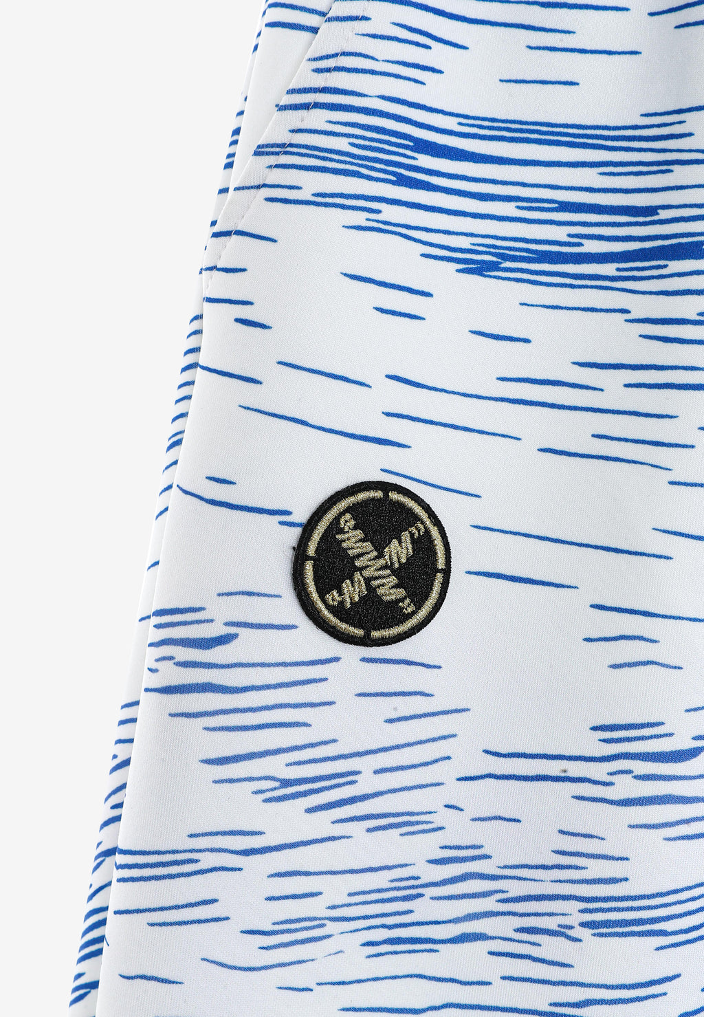 Pantalón jogger con paisaje alpino full-print y cintura elástica | MWM [PS_COLORS:BLUE]