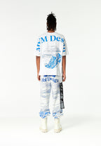 Pantalón jogger con paisaje alpino full-print y cintura elástica | MWM [PS_COLORS:BLUE]