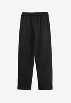 Pantalón basico de algodón de corte recto y relajado con cintura elástica | MWM [PS_COLORS:BLACK]