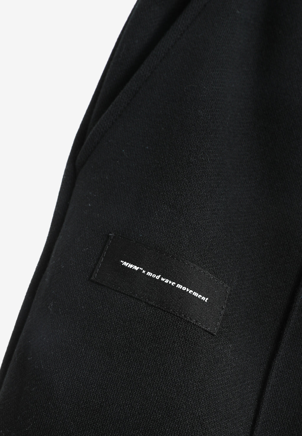 Pantalón basico de algodón de corte recto y relajado con cintura elástica | MWM [PS_COLORS:BLACK]