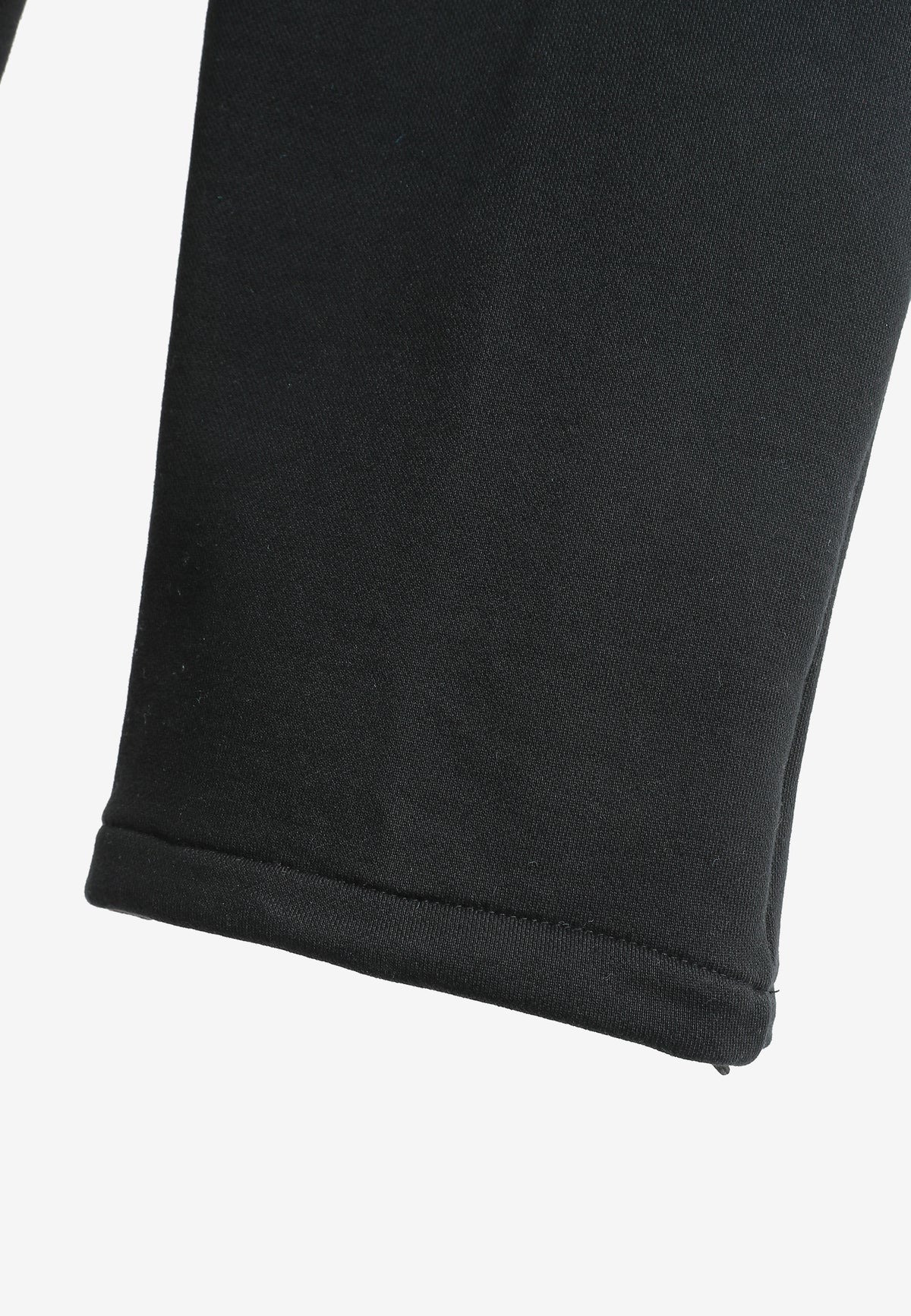 Pantalón basico de algodón de corte recto y relajado con cintura elástica | MWM [PS_COLORS:BLACK]