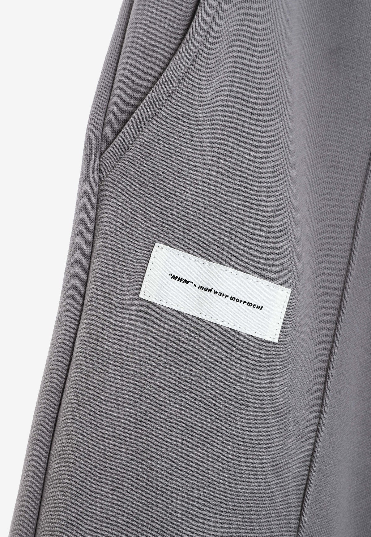 Pantalón basico de algodón de corte recto y relajado con cintura elástica | MWM [PS_COLORS:GREY]