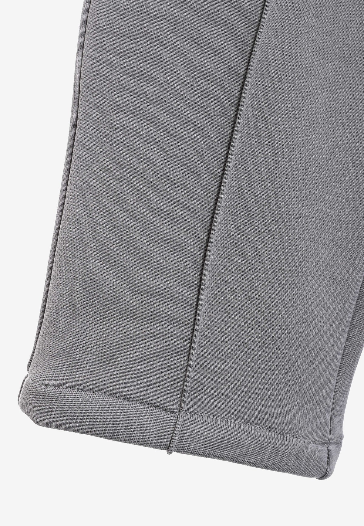 Pantalón basico de algodón de corte recto y relajado con cintura elástica | MWM [PS_COLORS:GREY]