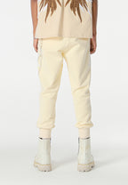 Pantalón jogger Wings con parches de estrellas y cadena lateral | MWM [PS_COLORS:BEIGE]