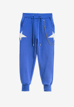 Pantalón jogger Wings con parches de estrellas y cadena lateral | MWM [PS_COLORS:BLUE]