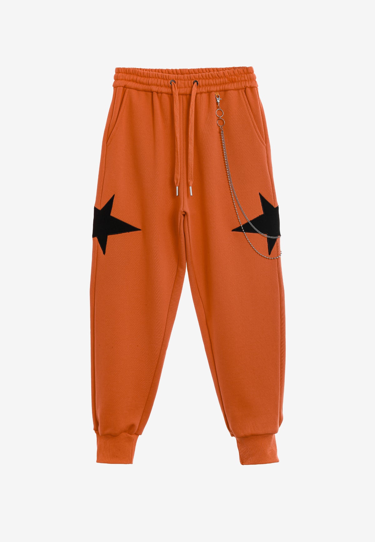 Pantalón jogger Wings con parches de estrellas y cadena lateral | MWM [PS_COLORS:ORANGE]