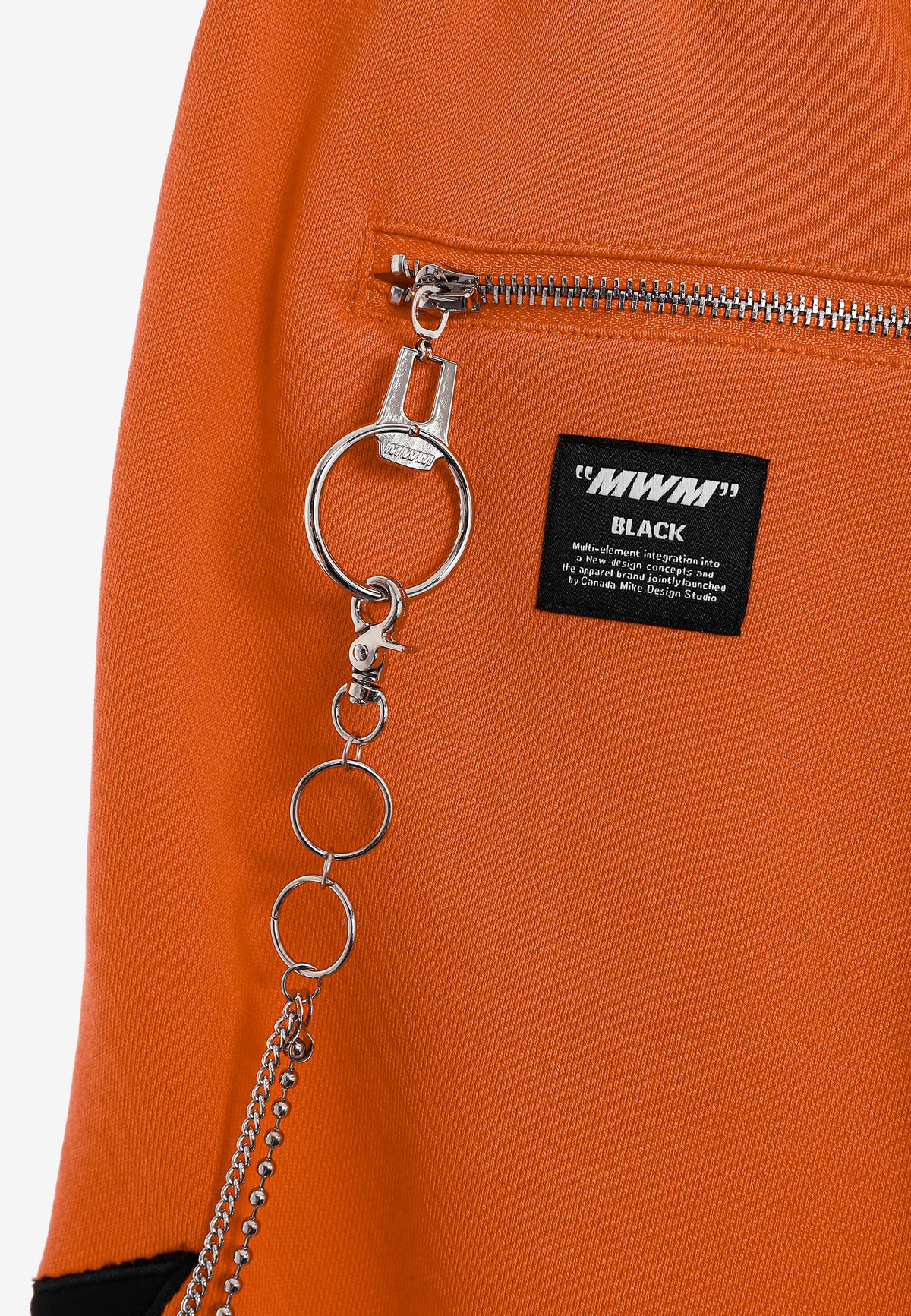 Pantalón jogger Wings con parches de estrellas y cadena lateral | MWM [PS_COLORS:ORANGE]