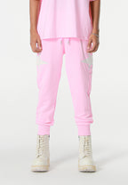 Pantalón jogger Wings con parches de estrellas y cadena lateral | MWM [PS_COLORS:PINK]