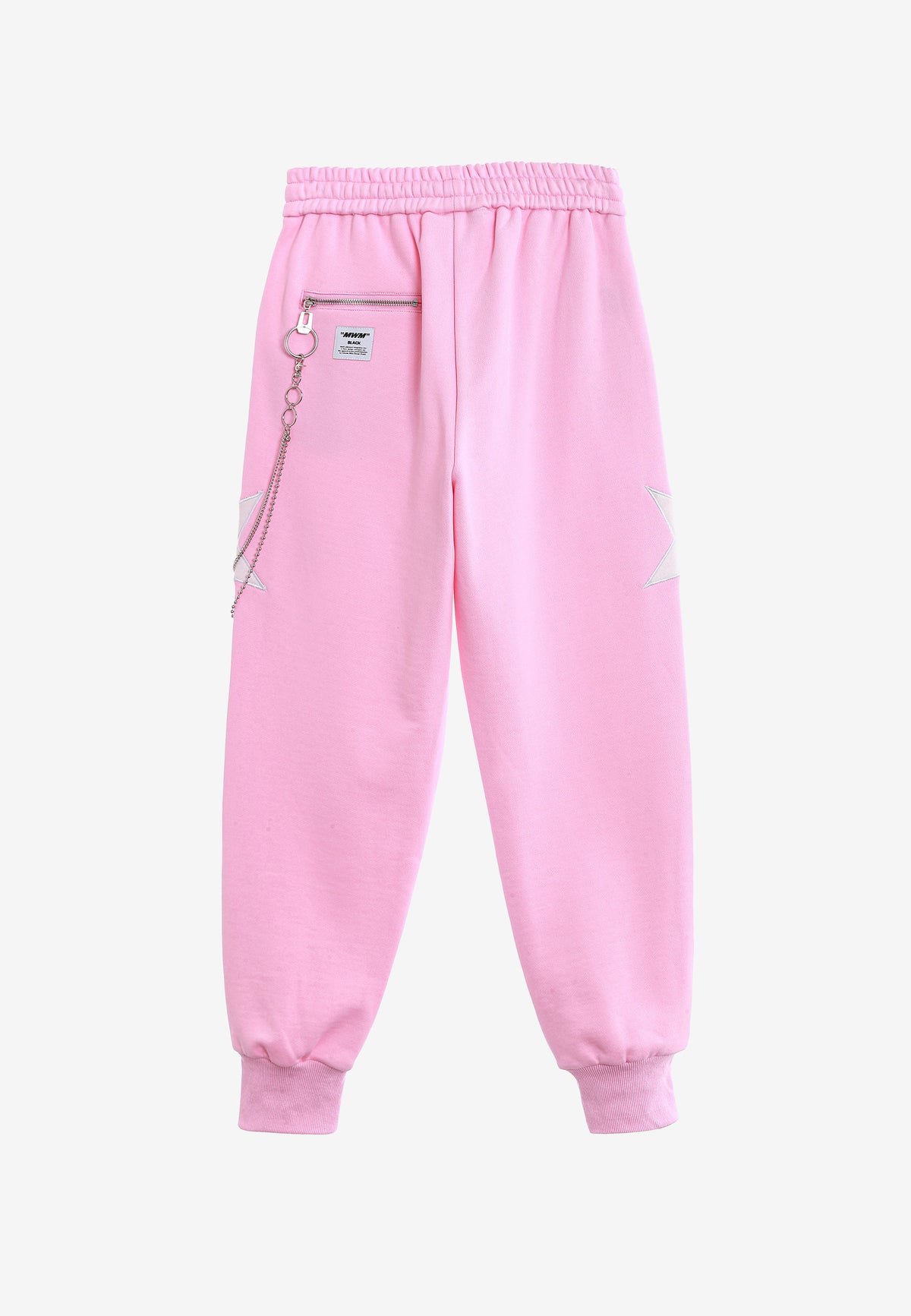 Pantalón jogger Wings con parches de estrellas y cadena lateral | MWM [PS_COLORS:PINK]