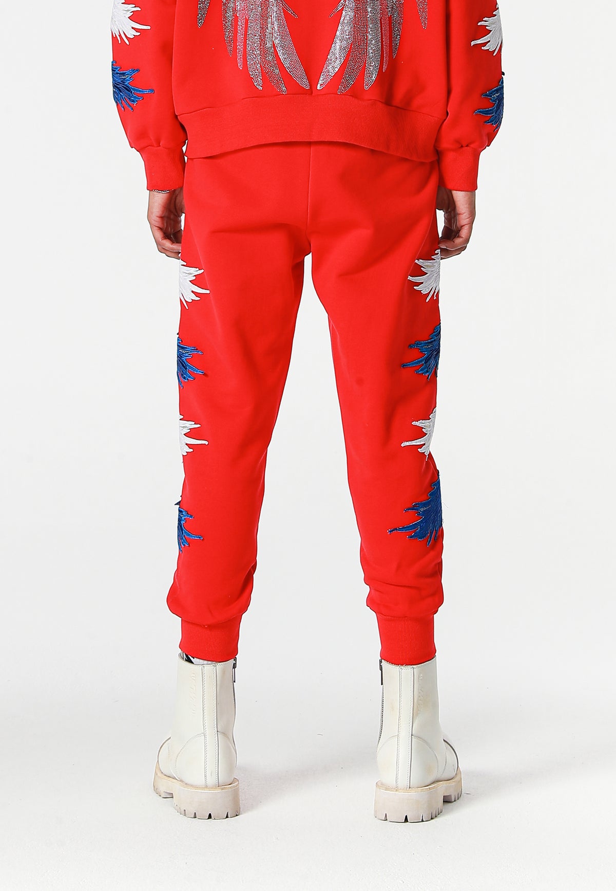 Pantalón jogger Wings con parches Mini Wings en los laterales | MWM [PS_COLORS:RED]