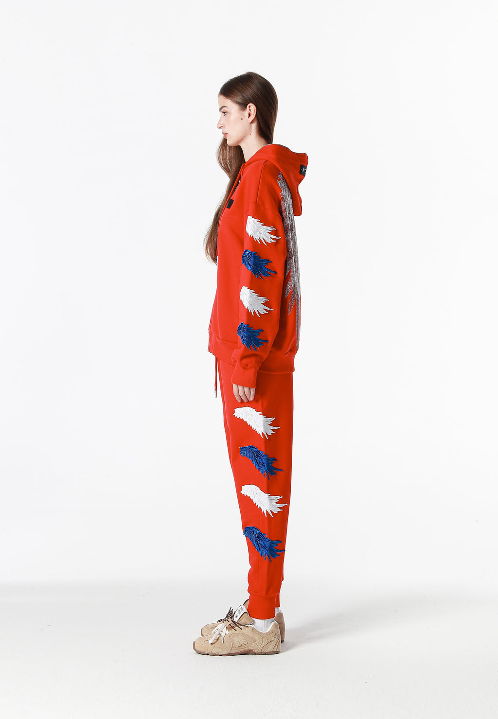 Pantalón jogger Wings con parches Mini Wings en los laterales | MWM [PS_COLORS:RED]