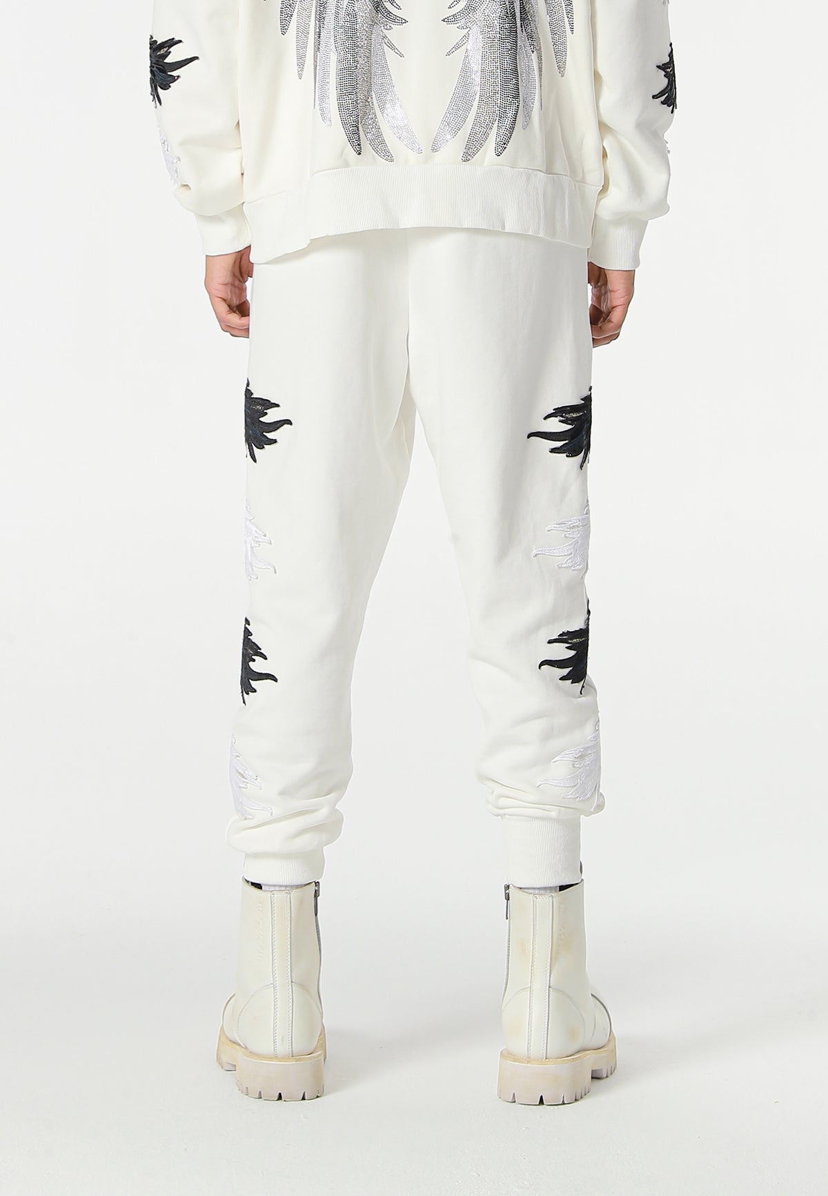 Pantalón jogger Wings con parches Mini Wings en los laterales | MWM [PS_COLORS:WHITE]