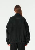 Chaqueta acolchada convertible en chaleco con mangas extraíbles y cuello alto | MWM [PS_COLORS:BLACK]