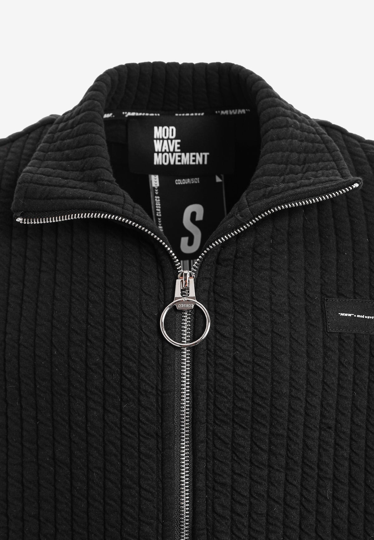 Chaqueta acolchada convertible en chaleco con mangas extraíbles y cuello alto | MWM [PS_COLORS:BLACK]