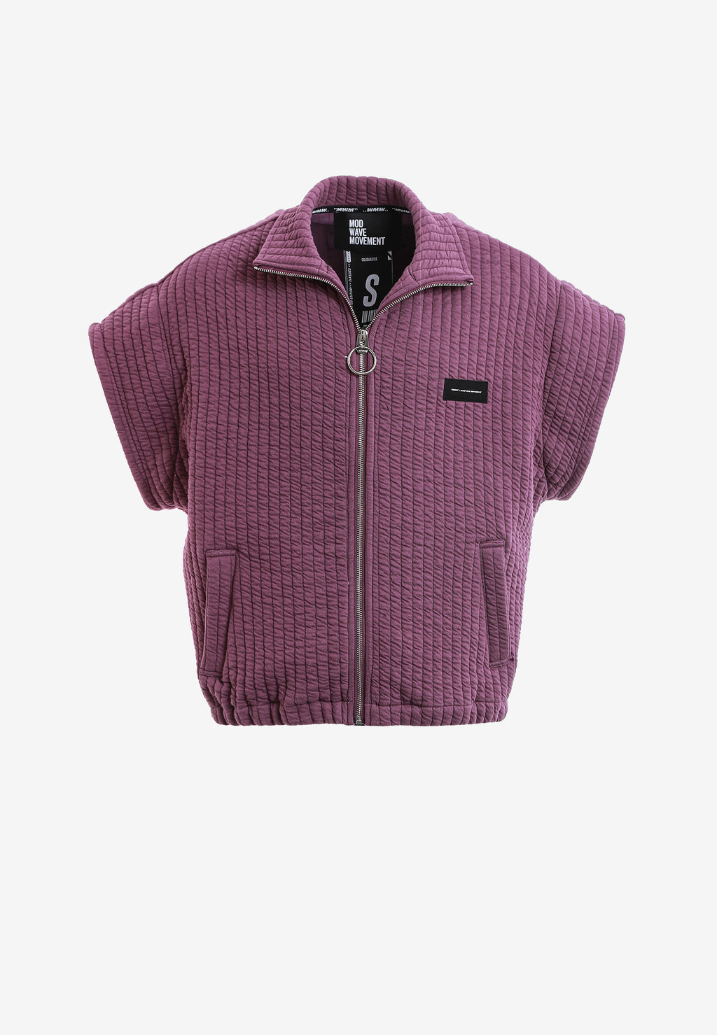 Chaqueta acolchada convertible en chaleco con mangas extraíbles y cuello alto | MWM [PS_COLORS:BURGUNDY]