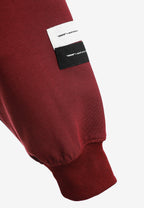 Sudadera con capucha, cremallera frontal y mangas globo | MWM [PS_COLORS:BURGUNDY]
