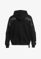 Sudadera con capucha corta lavada con bordado Mod Wave Movement en los hombros | MWM [PS_COLORS:BLACK]