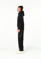 Sudadera con capucha corta lavada con bordado Mod Wave Movement en los hombros | MWM [PS_COLORS:BLACK]