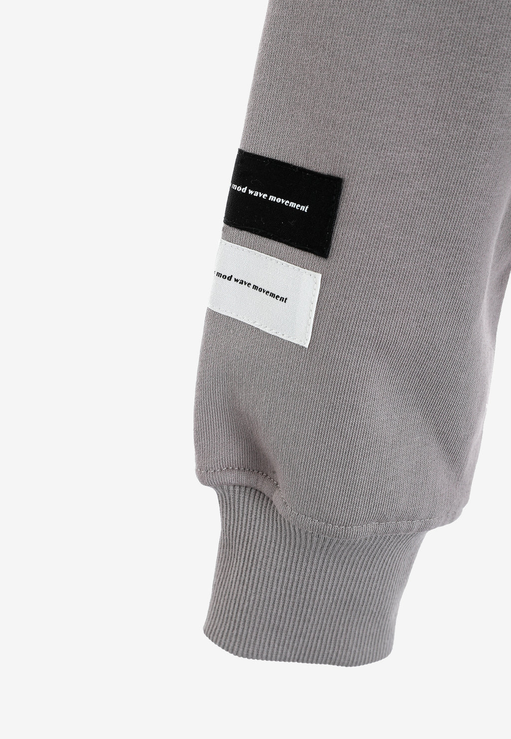 Sudadera con capucha corta lavada con bordado Mod Wave Movement en los hombros | MWM [PS_COLORS:GREY]