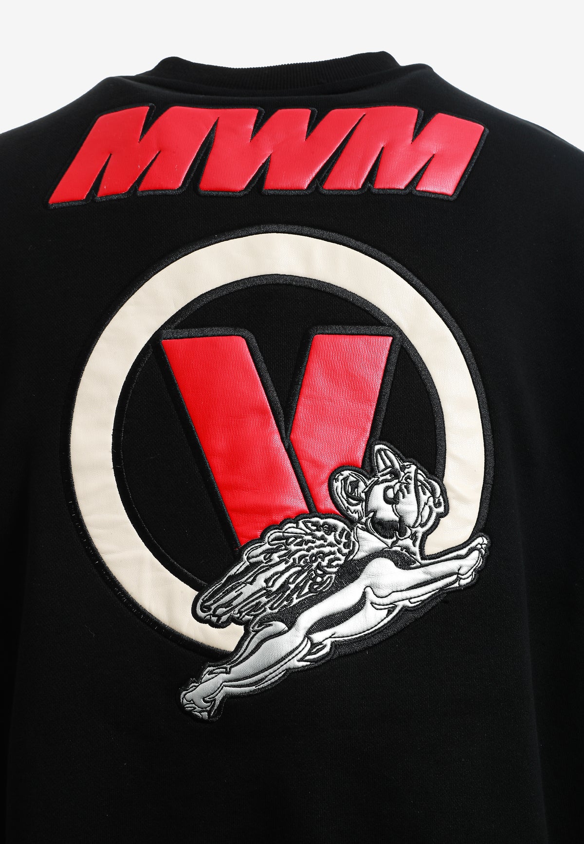 Sudadera Vanguard Dogs VDOG corta con bulldog y aplicaciones efecto piel en la espalda | MWM [PS_COLORS:BLACK]
