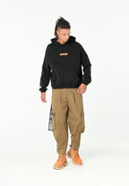 Sudadera con capucha TEDDY corta con parche Teddy de peluche en la espalda | MWM [PS_COLORS:BLACK]
