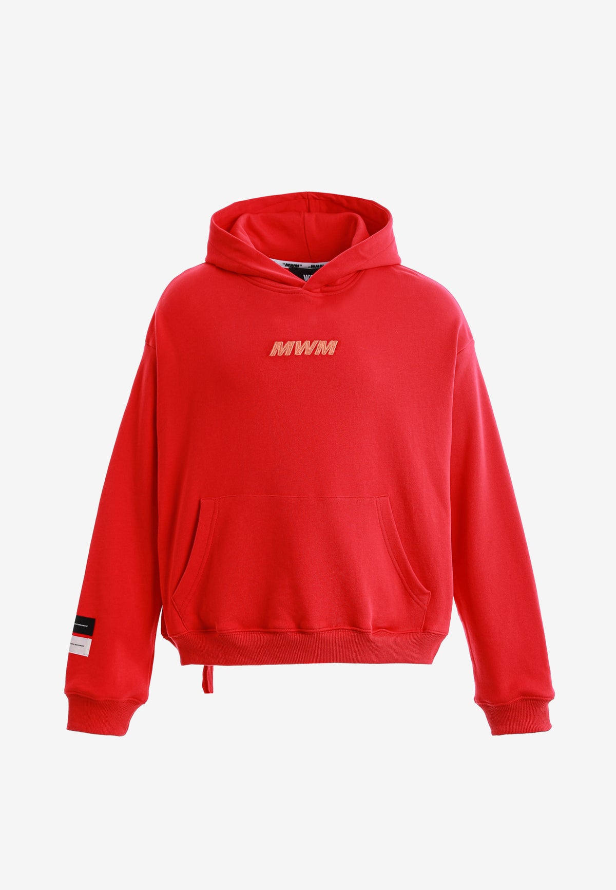 Sudadera con capucha TEDDY corta con parche Teddy de peluche en la espalda | MWM [PS_COLORS:RED]