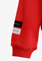 Sudadera con capucha TEDDY corta con parche Teddy de peluche en la espalda | MWM [PS_COLORS:RED]