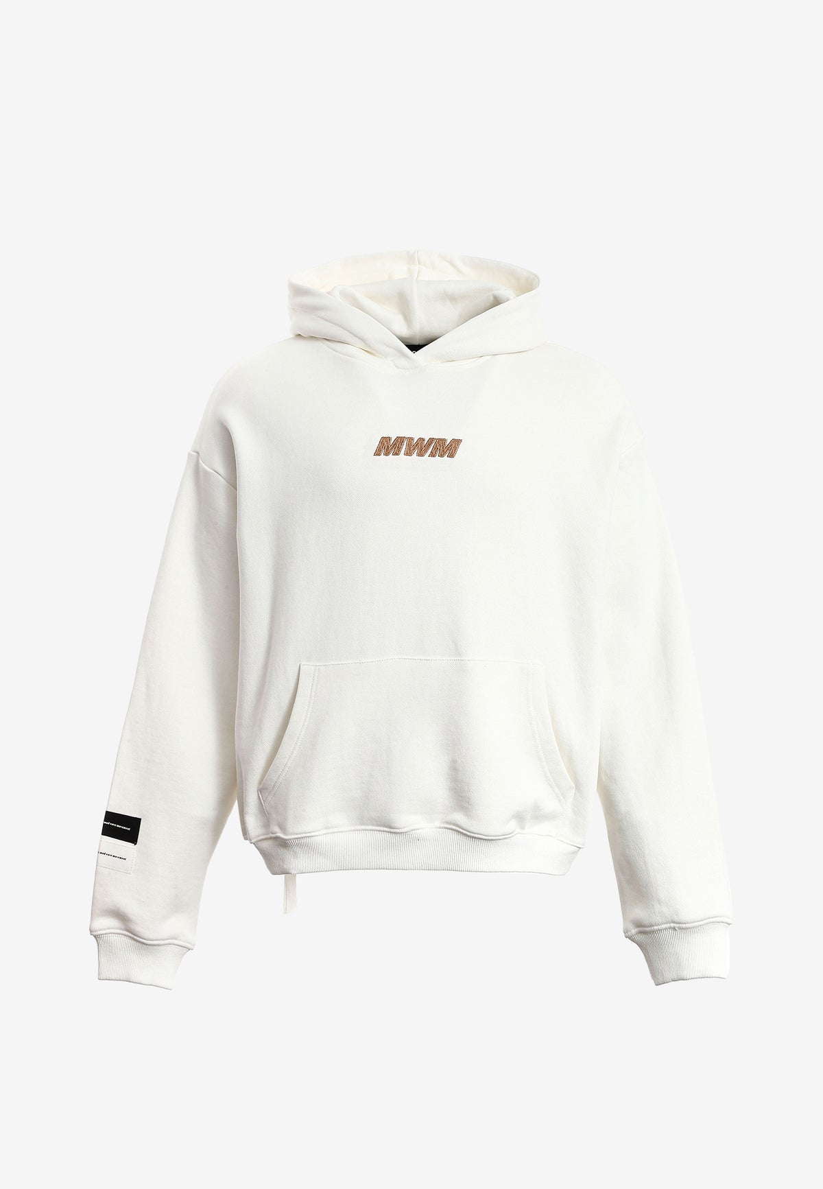Sudadera con capucha TEDDY corta con parche Teddy de peluche en la espalda | MWM [PS_COLORS:WHITE]