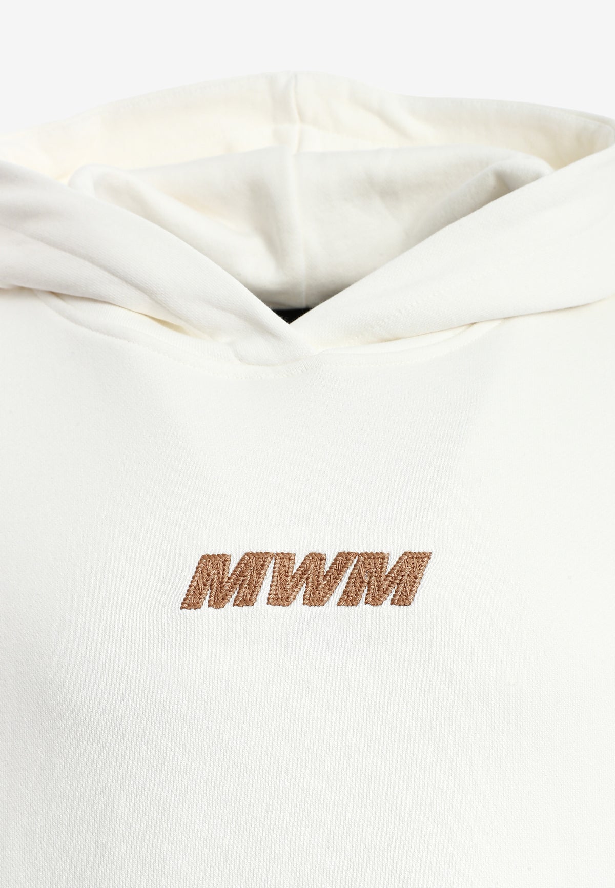 Sudadera con capucha TEDDY corta con parche Teddy de peluche en la espalda | MWM [PS_COLORS:WHITE]