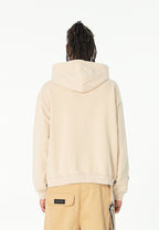 Sudadera con capucha con parche Teddy de canvas en el frontal | MWM [PS_COLORS:BEIGE]