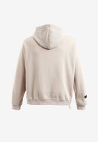 Sudadera con capucha con parche Teddy de canvas en el frontal | MWM [PS_COLORS:BEIGE]