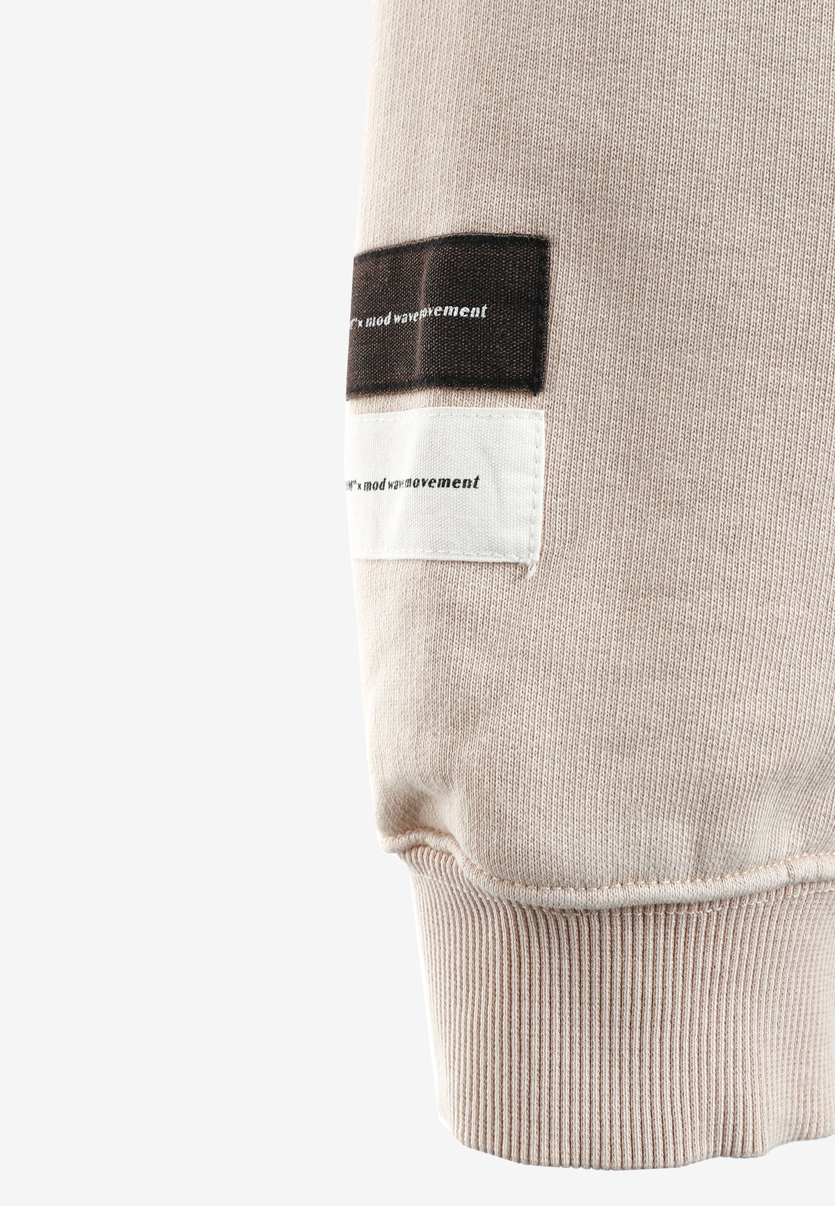Sudadera con capucha con parche Teddy de canvas en el frontal | MWM [PS_COLORS:BEIGE]