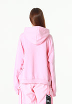 Sudadera con capucha con parche Teddy de canvas en el frontal | MWM [PS_COLORS:PINK]