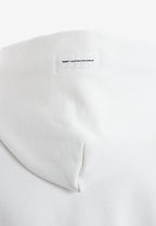 Sudadera corta con capucha de mujer TEDDY Mike Bag con gran parche frontal y detalles en mangas | MWM [PS_COLORS:WHITE]