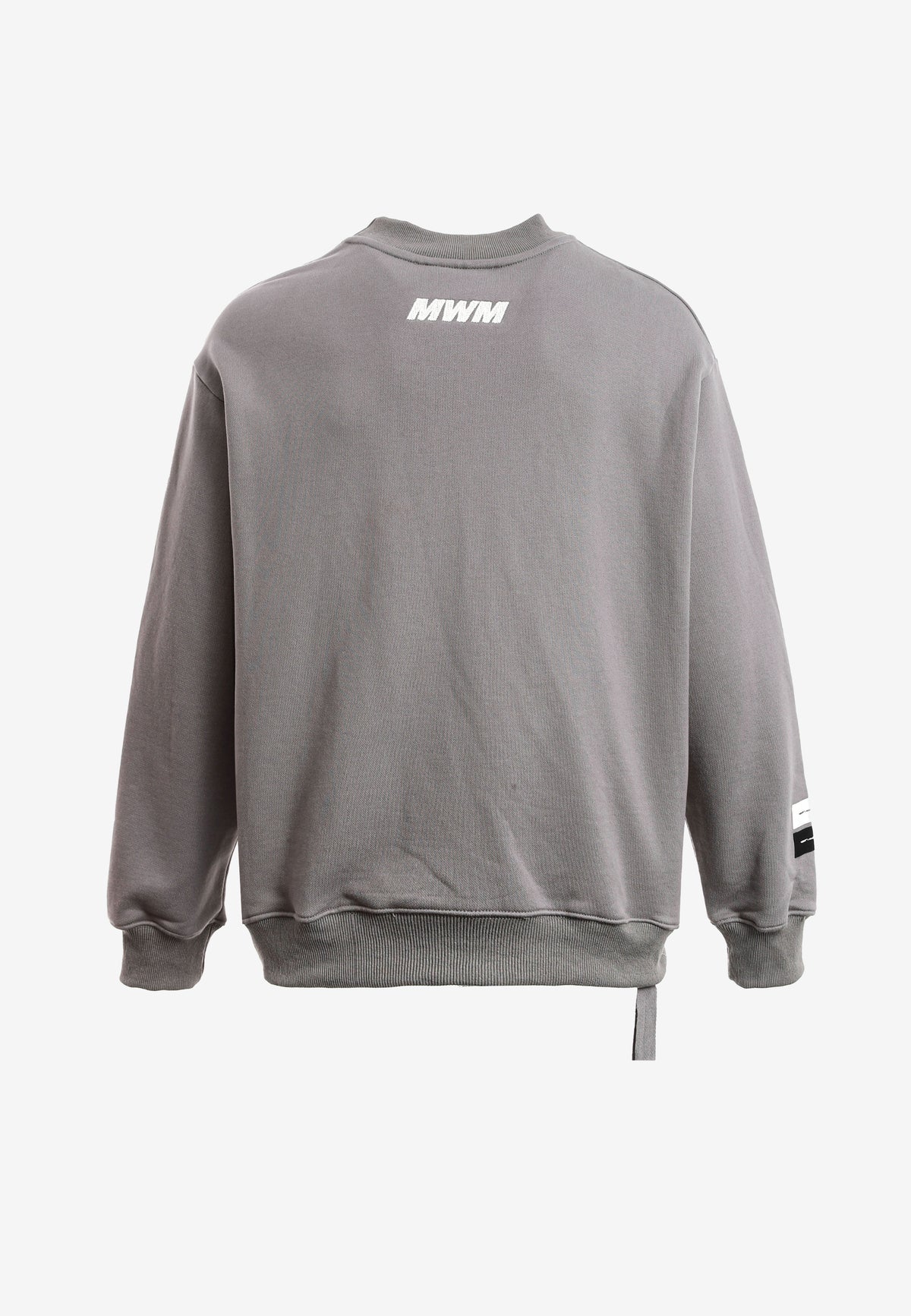 Sudadera TEDDY de corte relajado con print patchwork 3D en el frontal | MWM [PS_COLORS:GREY]