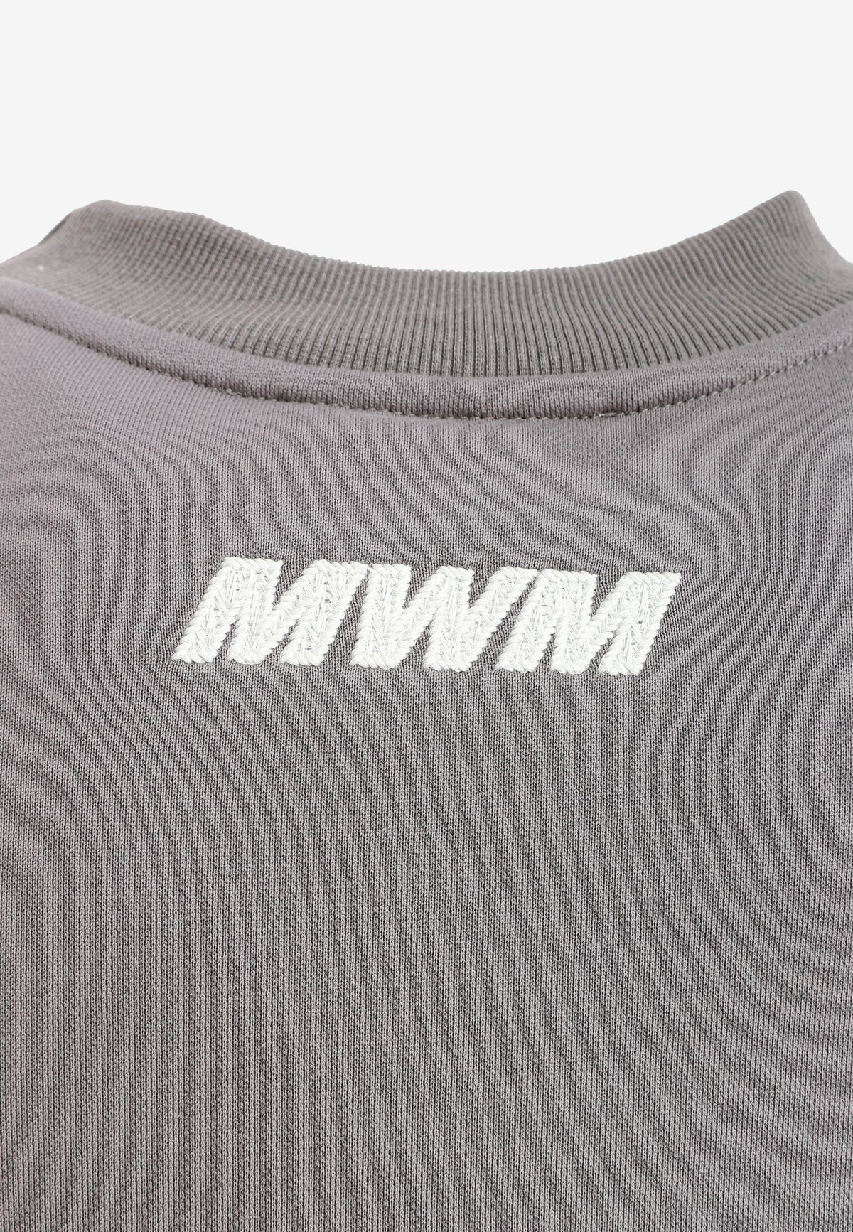 Sudadera TEDDY de corte relajado con print patchwork 3D en el frontal | MWM [PS_COLORS:GREY]
