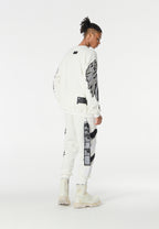 Sudadera Wings de corte relajado con alas de tachuelas en hombros y mangas | MWM [PS_COLORS:WHITE]
