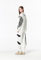 Sudadera Wings de corte relajado con alas de tachuelas en hombros y mangas | MWM [PS_COLORS:WHITE]