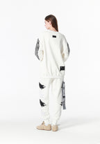 Sudadera Wings de corte relajado con alas de tachuelas en hombros y mangas | MWM [PS_COLORS:WHITE]