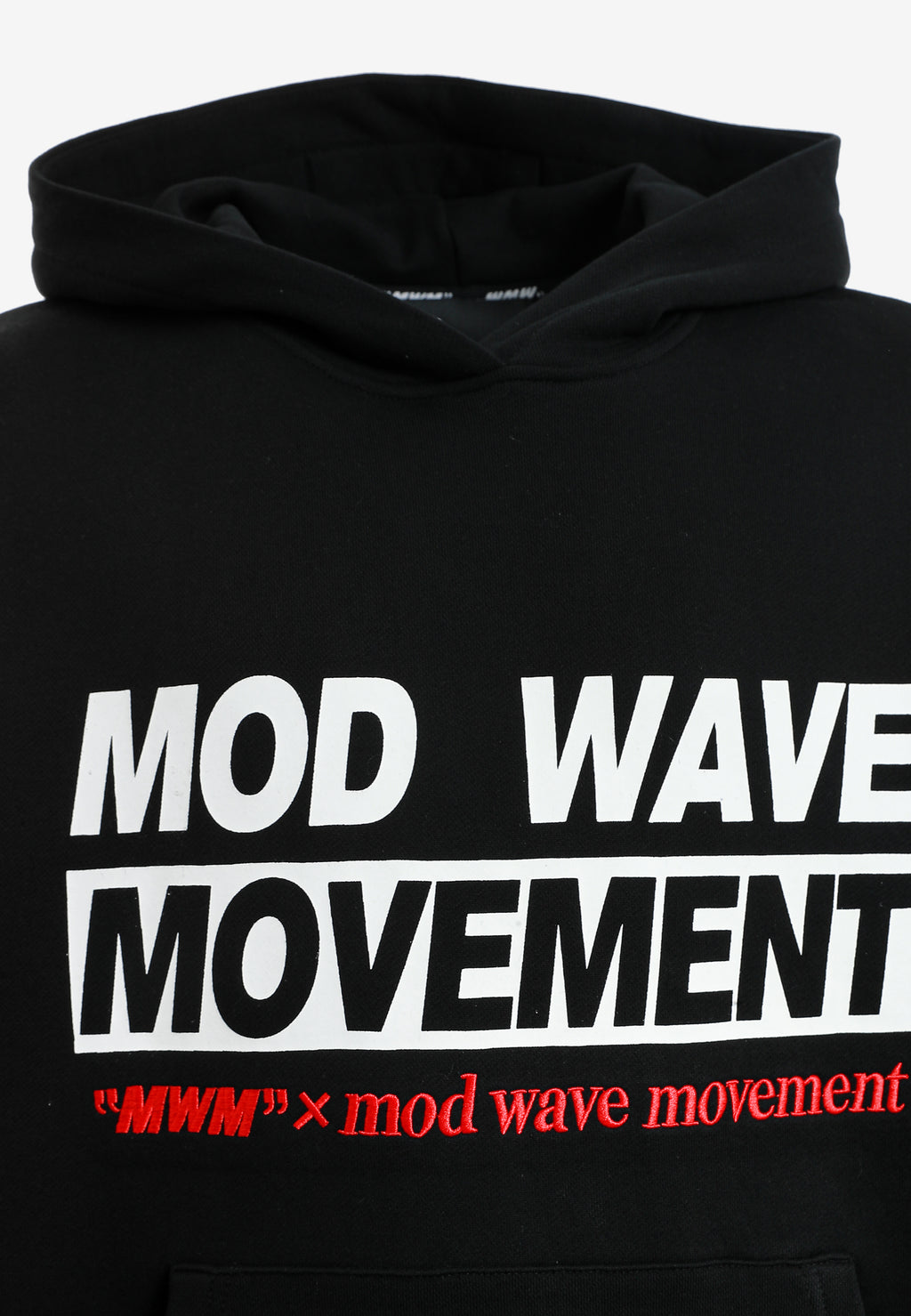 Sudadera con capucha TEDDY de corte regular con bordado frontal y print Streetwear Dog en la espalda | MWM [PS_COLORS:BLACK]
