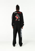 Sudadera oversize Vanguard Dogs Punch con print 3D de boxeo en espalda y mangas | MWM [PS_COLORS:BLACK]