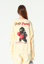 Sudadera oversize Vanguard Dogs Punch con print 3D de boxeo en espalda y mangas | MWM [PS_COLORS:WHITE]