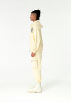 Sudadera con capucha Vanguard Dogs Thinker con cremallera, print y frases bordadas | MWM [PS_COLORS:ECRU]